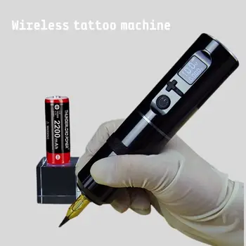 Професионална Татуировочная Машина Безжична Батерия Led Дисплей Игла За Татуировки Ротационен Пистолет за Татуировки Дръжка Силна Картушната Игла за PMU 1