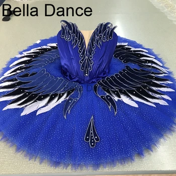 Кралското синьо на Синята Птица Професионални балетное рокля-пакетче Синьо Палачинка Балетна Пола-Пакетче Балерина С Костюм Балетната ПачкаВТ4017 1