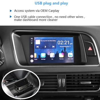 Видео AI Кутия за Audi A4 A5 A6 A8 Q3 Q5 Q7, BMW X3 X5 с вграден CarPlay, поддържа огледално-рефлексен мултимедийна система Android BT 1