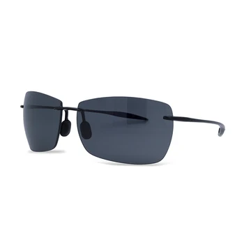eoome Без рамки квадратна форма мъжки Поляризирани слънчеви очила Light TR90 Спортни Слънчеви очила с защита от uv плажни слънчеви очила с калъф 1