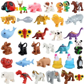 Голям Размер Животни Динозавър Насекоми Котка Забавни Играчки Строителни Блокове Подаръци На Децата Събират Играчки, Съвместими С Модела На Животните 1