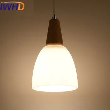 IWHD Led Окачен Лампа В Скандинавски Стил, Модерен Окачен Лампа, Модерен Кухненски Окачен Лампа, Творчески Дървен Окачен Лампа Лампара 1