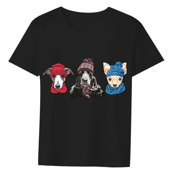 CLOOCL/ Забавни тениски, тениски с принтом Любимци, Кучета, Черни Блузи от 100% Памук, Модни Градинска облекло в стил хип-хоп, Мъжка Риза с Къс Ръкав 1