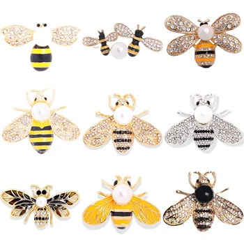 Опаковка от 12 годишните нови красиви насекоми, Брошка във формата на пчела, малко животно, една модерна женствена рокля, Шал, Шапка, Жени, Икона, изискан подарък 1