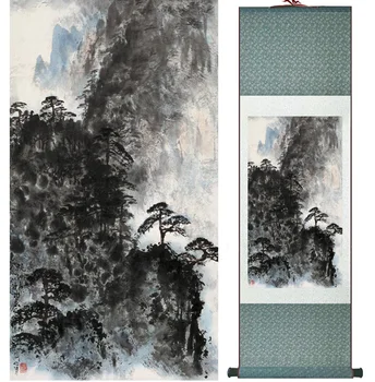пейзаж живопис Украса домашен офис Китайска живопис под формата на свитъци планински и речни живопис с принтом painting050502 1