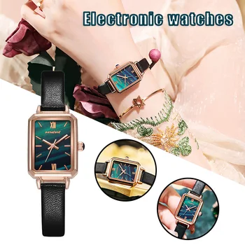 Купи онлайн Дамски часовници Dom с малък зелен диск, модни луксозни тенденция на ежедневните непромокаеми кожени дамски часовници за гмуркане G-1337 / Часовници ~ www.intersum.fi 11