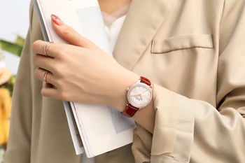 Купи онлайн Модерен дамски часовник с лъскави блестящи кристали, кварцов часовник, дамски кожени часовници с каишка, ежедневни дамски ръчни часовници Relogio Feminino / Часовници ~ www.intersum.fi 11