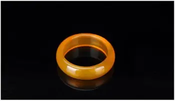 Естествен ахат оранжево нефрит пръстени, бижута скъпоценен камък, група пръстен нефрит прости камъни за жени, бижута луксозни бижута мъжки пръстен 1