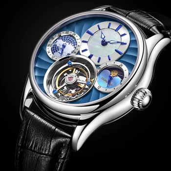 GIV Мъжки Механични Часовници С Настоящото Летенето Турбийоном Ръчни Часовници с виртуален скелет Часовници за Мъже S 2021 relojes para reloj hombre 1