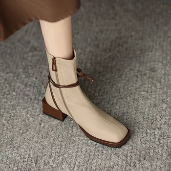 Купи онлайн Дамски сандали на висок ток с остър пръсти със средна дължина, с отворени пръсти модни диви обикновена сандали на равна подметка с ниско каишка отзад на висок ток / Дамски обувки ~ www.intersum.fi 11
