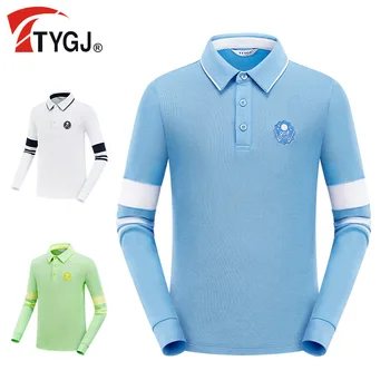 TTYGJ есенно-зимни детски дрехи за голф, детска риза поло с дълъг ръкав, мъжки и дамски спортна риза за бадминтон 1