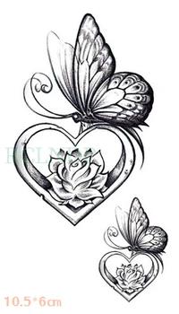 Купи онлайн Водоустойчив временна татуировка стикер лъв корона лилия розата е цветето на тигър, вълк флаш татуировка на жените и мъжете ръка боди арт фалшив ръкав татуировки / Татуировки и боди арт ~ www.intersum.fi 11
