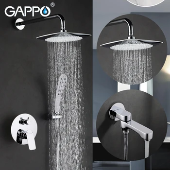 Gappo Месинг Смесител за душ Хром Полиран Скрит Комплект с Водопад Ръчен Душ Смесител за топла и студена Вода G7148 1