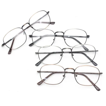 M039 Очила с пълна Рамки от неръждаема стомана, Овални Оптични Рамки, Метални Очила с Прозрачни лещи, Очила и Малки по Размер 1