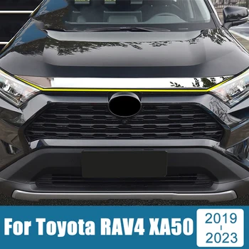 Автоаксесоари За Toyota RAV4 2019-2021 2022 2023 RAV 4 XA50 Хибриден Неръждаема Предната Капачка на Капака на Двигателя, Тампон на Стикера