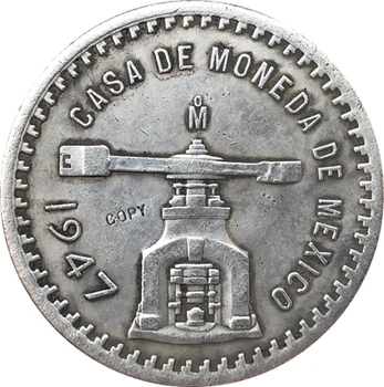 1947 Мексико 1 КОПИЕ монети Онза 42 мм