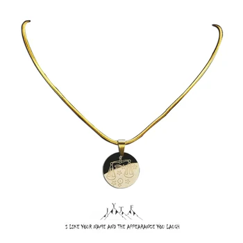 2022 Мода Везни Колие Златен Цвят От Неръждаема Стомана Змия Верига на Съзвездието Колие с Висулка Шийни Ремък Бижута Подаръци N9201S05