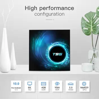 Мултимедиен плейър T95 4K High Яснота 32G Bluetooth-съвместими WiFi 5.0 Smart TV Set Top Box мултимедиен плейър 1