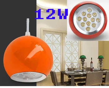 AC90-260V 12 W Цветна Корпус Морден Окачен Led Лампа с Трапезария и Безплатна Доставка 1