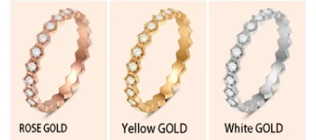 Купи онлайн Луксозни бижута за жени/момичета, годежен пръстен, аксесоари за годеж, пенливи цветен пръстен от сребро проба 925 / Изискани бижута ~ www.intersum.fi 11