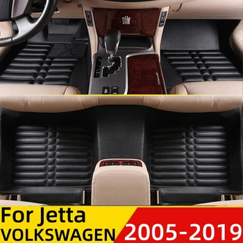 WZJ 3D при всякакви метеорологични условия Автомобилни Стелки За VOLKSWAGEN Jetta 2005-2019 Custom Fit Предни и Задни Етаж Подложка Подложка на Кутията Авточасти Килим 1