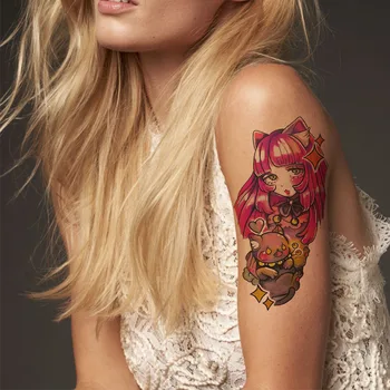 Купи онлайн 3d реалистична вишнев цвят, роза, големи цветя, заря, водоустойчив временни татуировки, дамски флаш татуировка, татуировка на ръката, на рамото, етикети / Татуировки и боди арт ~ www.intersum.fi 11