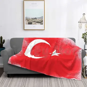 Одеяло С Флага На Турция Супер Меко Топло Лесно Доловими Членка С Флага На Турция Национален Исляма Полумесец Култура Концепцията За Нацията 1