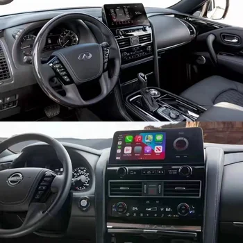 За Nissan Armada Patrol Y62 Infiniti QX80 2010-2020 GPS Bluetooth Tesla Стил Екран, Аудио, Авто Радио, Мултимедиен Плеър, Стерео 2