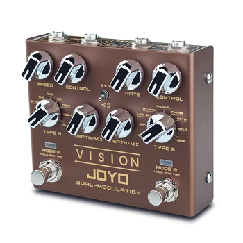 JOYO R-09 Мультиэффектная гитарная педала на визуален ефект Девет Ефекти Двуканална педала на модулация Tap Tempo Мини-ефект на True Bypass 2
