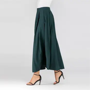 Нова плиссированная мюсюлманска пола, дамски модни реколта плиссированная на полата на ивици с цветни линии, разположени една мюсюлманска пола с големи размахами, F1696 2