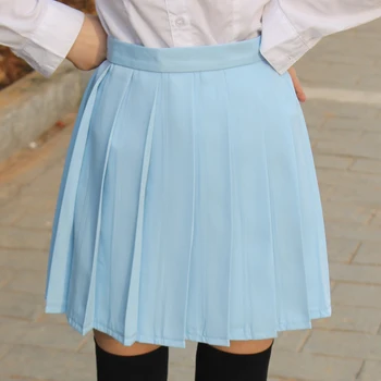 Акварелни японски плисирани поли с висока талия, JK, однотонная плиссированная пола за момичета, Скъпа пола за училищна униформа за cosplay 2