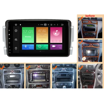 8 инча 2 Din Android 10 GPS Плеър За Mercedes Benz W203 Vito W639 W168 Vaneo CLK W209 W210 M/ML-Клас на Навигационното радио DSP 2