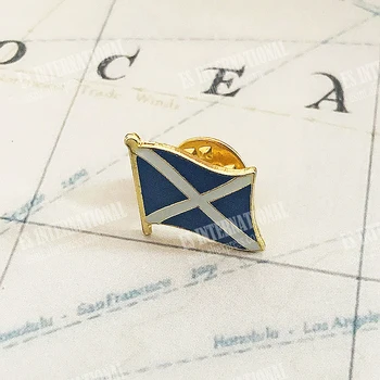 Шотландски Национален Флаг Игли За Ревери Crystal Епоксидни Метална Емайл Икона Боя Брошка Спомен Костюм Самоличността На Сувенири 2