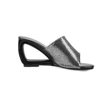 Летни Модни дамски чехли На висок ток с отворени пръсти, Удобни Вътрешни дамски сандали 2
