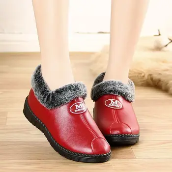 Зимна памучен обувки в стила на Стария Пекин, дамски Памучен обувки на платформа, без приплъзване, топло плюшен дамски обувки от Плюш, добра универсална обувки 2