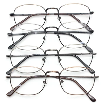 M039 Очила с пълна Рамки от неръждаема стомана, Овални Оптични Рамки, Метални Очила с Прозрачни лещи, Очила и Малки по Размер 2