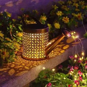 Слънчева градина осветява на открито Слънчево Написано В Действие водоустойчивую Декоративна Лампа изкуство чайника водоустойчивую IP65 с инсталирана светла ред 2