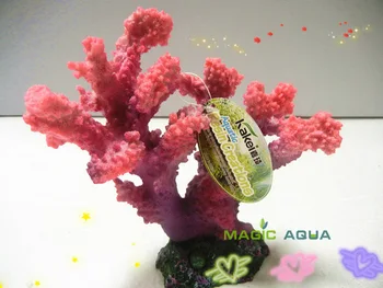 Украшение корал море смола розов цвят изкуствен морски морски за декорация на аквариум 