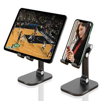 За iPad Регулируема Метална Тенис на Притежателя на Таблета, Тенис на Мобилен Сгъваема и Плъзгаща се Маса в Подкрепа на Притежателя на Мобилен Телефон, Поставка За iPhone 2