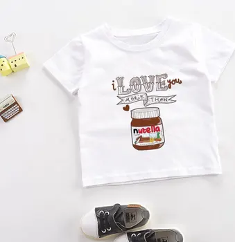 Harajuku Дизайн Дрехи За Момичета Щампи Забавен Шоколадов Сос Тениска За Момчета Модни Детски Блузи С Кръгло Деколте Ежедневни Бели Детски Ризи 2