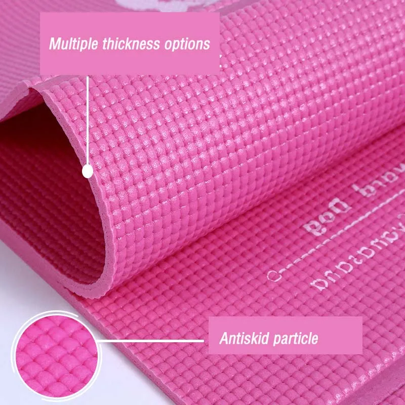 5 ММ PVC Сгъваем Фитнес Противоскользящий Многофункционален килимче за Йога Изображение 5