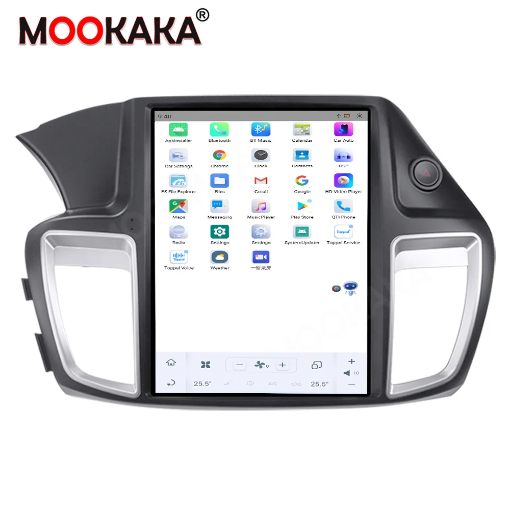 Android 11 128 GB Автомобилен Мултимедиен Плейър GPS Навигация За Honda Accord 9 2012-2017 Tesla Стил Аудио Авто Радио Стерео Главното Устройство Изображение 2
