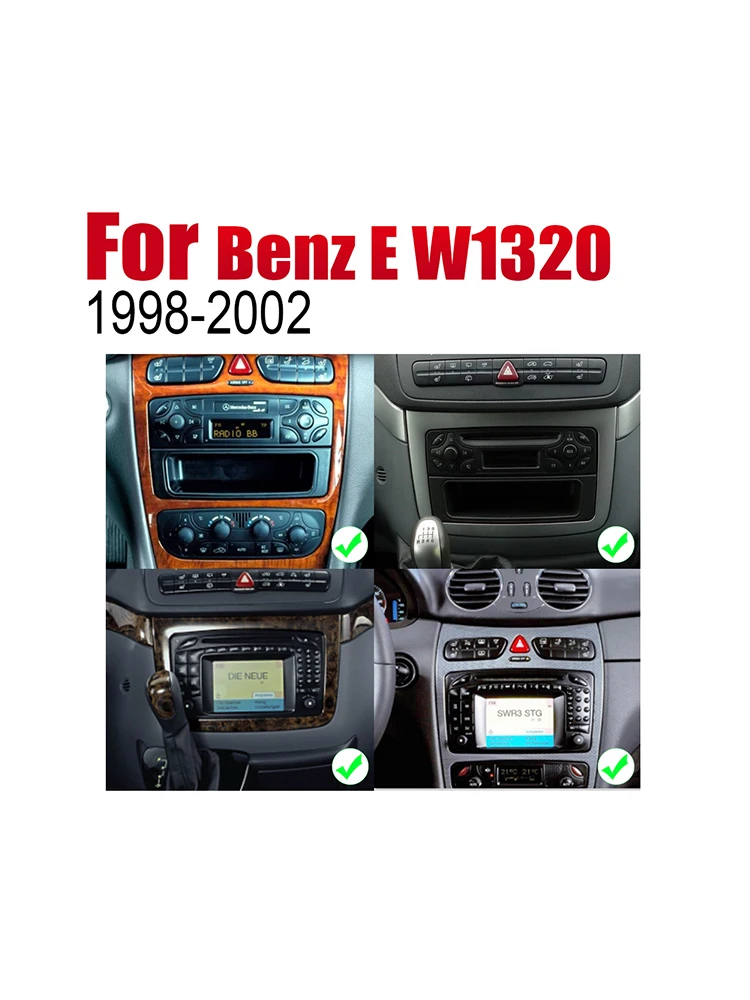 Android 2 Din Авто Радио DVD За Mercedes Benz E W1320 1998 ~ 2002 NTG Автомобилен Мултимедиен Плейър GPS Навигационна Система, Стерео Радио Изображение 5