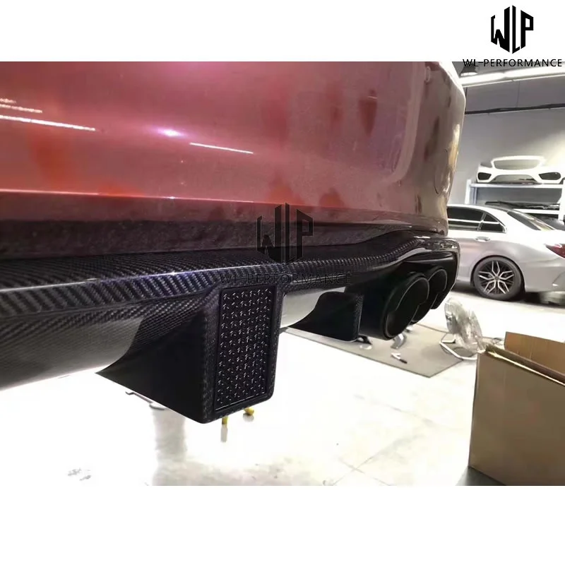 F87 M2 Carbon Fiber Car Body Kit Заден Дифузьор с Led Подсветка за Bmw F87 M2c Автомобилен Стайлинг 15-up Изображение 4