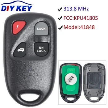 DIYKEY FCC ID: KPU41805 Модел: 41848 Дистанционно автомобилен ключ и без ключ 313,8 Mhz Fob 4 бутона за Mazda RX-8 2004 2005 2006 2007 2008 1