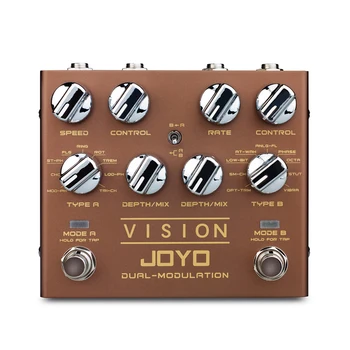 JOYO R-09 Мультиэффектная гитарная педала на визуален ефект Девет Ефекти Двуканална педала на модулация Tap Tempo Мини-ефект на True Bypass 1
