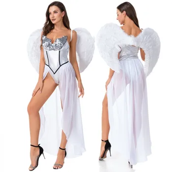 Купи онлайн Секси костюм на гръцката богиня, римската принцеса рокля, карнавалните дрехи за моминско парти за възрастни жени / Дамски костюми ~ www.intersum.fi 11