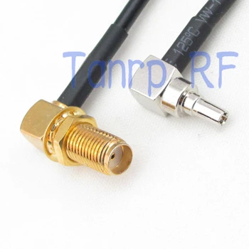 6in CRC9 щекер към SMA женски и двете правоъгълен RF конектор адаптер 15 см Косичка коаксиален кабел RG174 кабел за удължаване 1