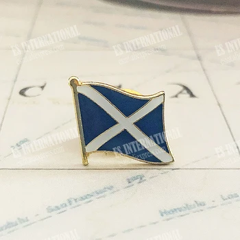 Шотландски Национален Флаг Игли За Ревери Crystal Епоксидни Метална Емайл Икона Боя Брошка Спомен Костюм Самоличността На Сувенири 1