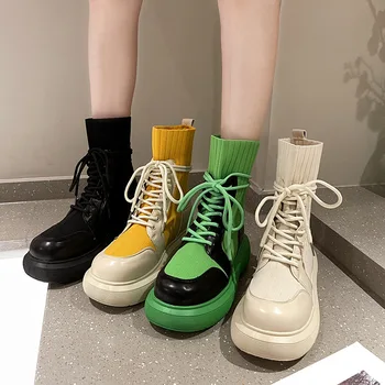 Дамски обувки, Новост 2021 г., дамски модни тънки обувки в приказен стил в корейски стил, удобни обувки с димна тръба 1